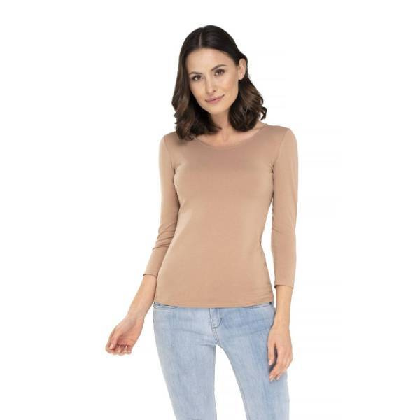 Bluzka damska z rękawem 3/4 Babell MANATI beżowa