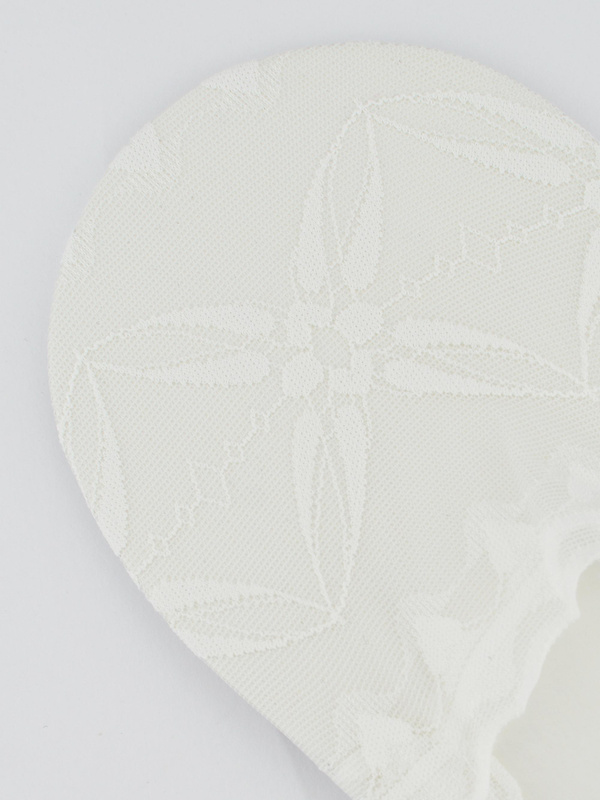 Stopki niskie koronka silikon białe Noviti SN047