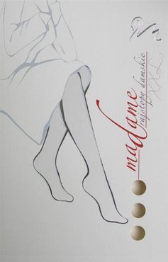 Bawełniane rajstopy z  dużym klinem Wola Madame 2XL/ kolory do wyboru / beżowy