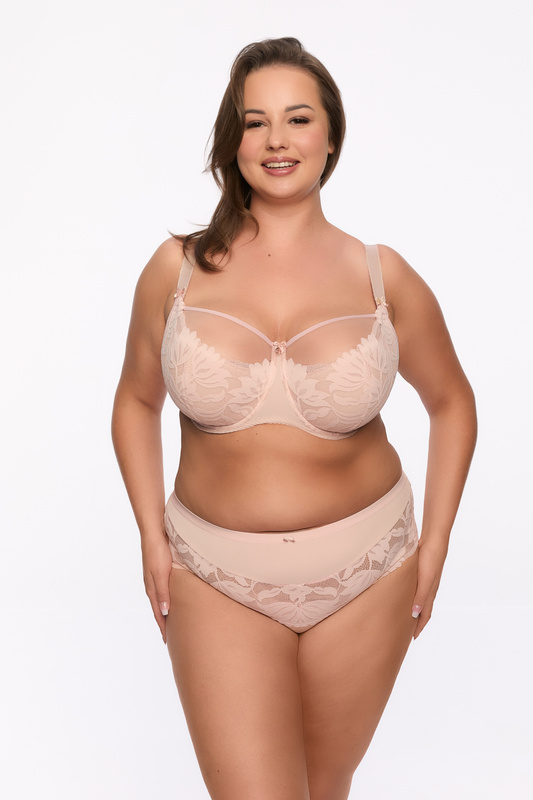 Biustonosz półusztywniany Gaia Keto MAXI 1134 w delikatnym różowym kolorze