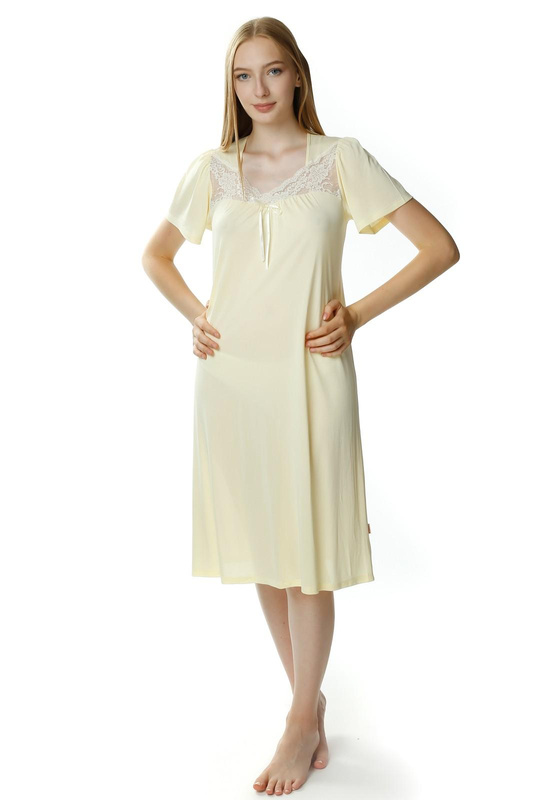 Kobieca koszula nocna Berenika 1693 kremowy - Mewa