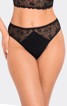 Koronkowe czarne figi damskie Babell 191