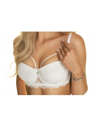 Biustonosz push-up z podkreślającymi biust paseczkami Konrad Laura