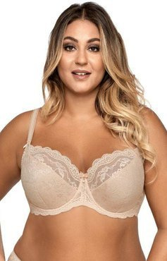 Beżowy półusztywniany biustonosz damski Ava - 925