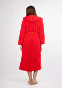 Szlafrok/ Podomka DIANA DŁUGA CZERWONA - puch czerwony - Dkaren