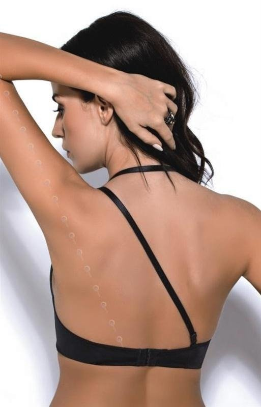 G025 biustonosz push up czarny KOKTAJLOWY - Gorsenia