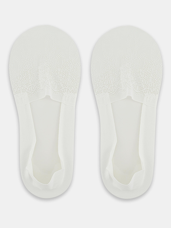 Stopki niskie koronka silikon ABS białe Noviti SN049