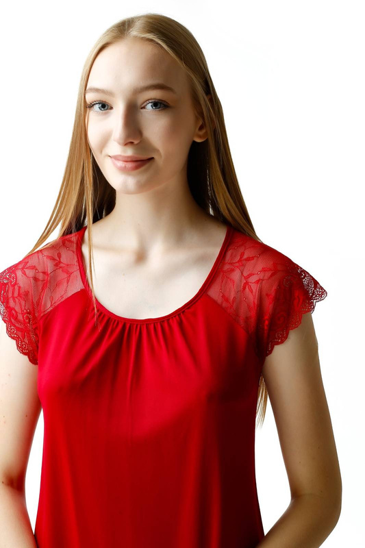 Jedwabna asymetryczna koszula nocna Mewa 6379 Mariola