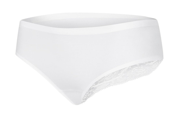 Bezszwowe figi damskie Julimex Cheekie z koronką wokół pośladków