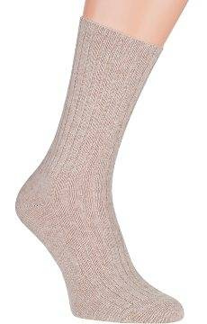 Ekskluzywne skarpetki z wełny jagnięcej  Skarpol 53 - beżowe