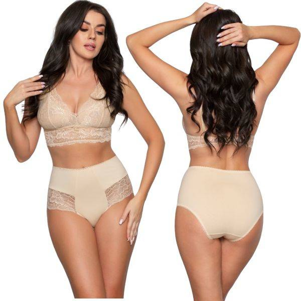 Beżowe zabudowane figi damskie Babell 187