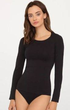 Gatta czarna koszulka z długim rękawem  T-Shirt L - bezszwowa