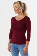 Bluzka damska MANATI 3/4 Babell BORDO