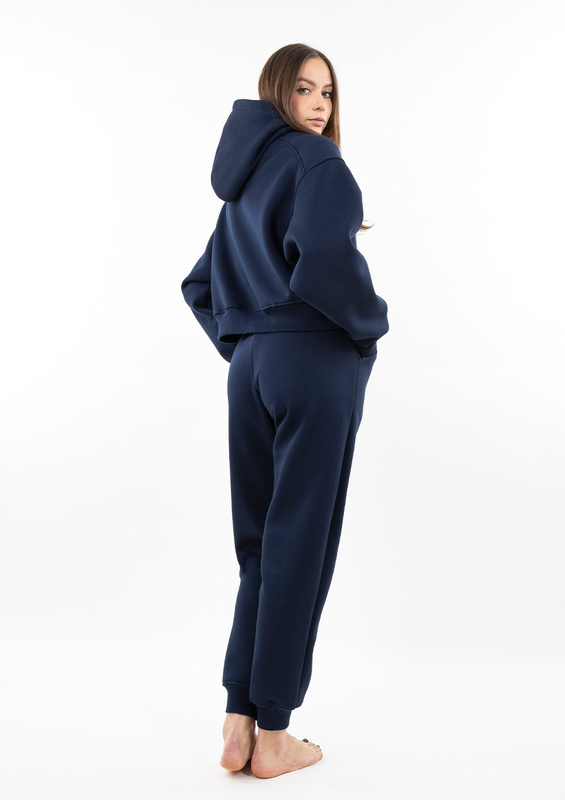 Ciepły komplet dresowy, bawełniany Dk-k-b16 granat Dkaren