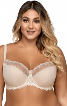 Półusztywniany BEŻOWY biustonosz damski Ava - 1030