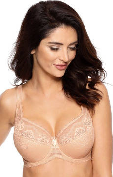 Pudroworóżowo-kremowy biustonosz półusztywniany Gorteks NELLA/B3