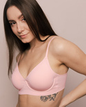 Nowoczesny bezszwowy różowy biustonosz Julimex Simple T-SHIRT BRA