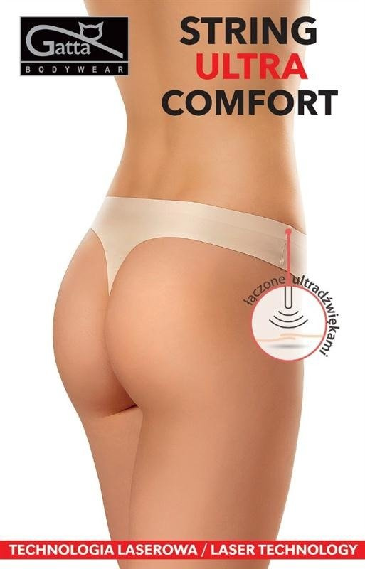 Białe stringi Gatta ULTRA Comfort - laserowo cięte, nie odznaczają się pod ubraniem.