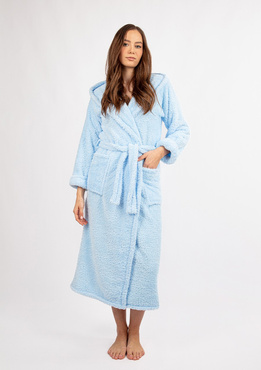 Szlafrok/Podomka DIANA DŁUGA - puch błękit  - Dkaren