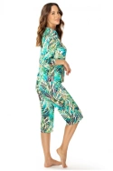 Kolorowa piżama damska z jedwabiu Vistex Mewa Malaga 86656