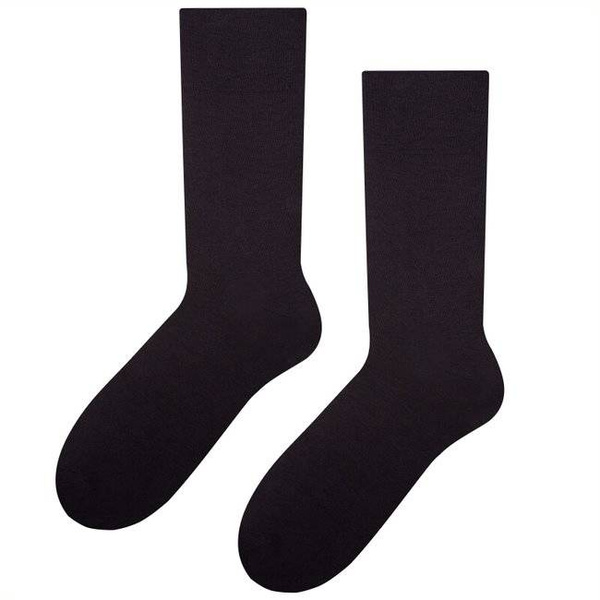 Skarpetki męskie Steven 107 ELEGANT czarne z bezuciskowym ściągaczem