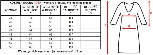Lekka koszula nocna Róża z piękną aplikacją 4114 mięta - Mewa