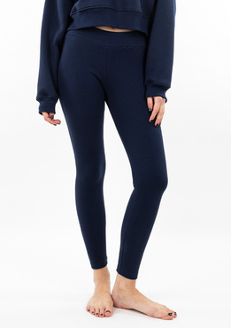 Legginsy DK-K-B13 - granat bawełna prążki - Dkaren