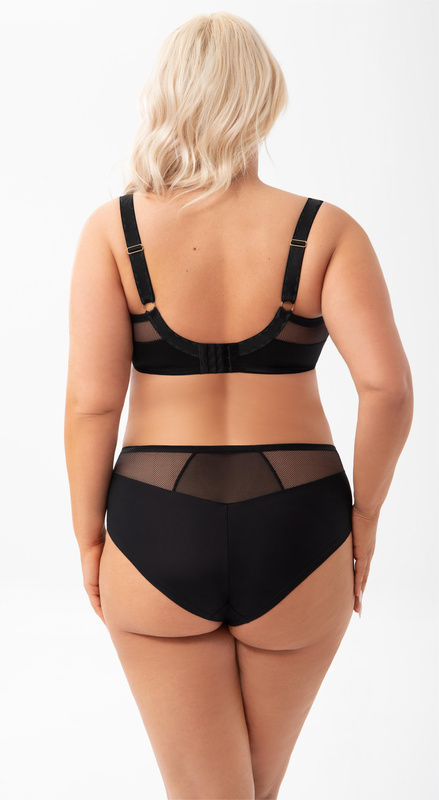 Miękki czarny biustonosz Gorsenia K900 IDA na duże biusty