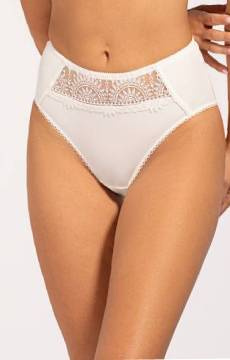 Kremowe figi z delikatną koronką Unikat NEVA