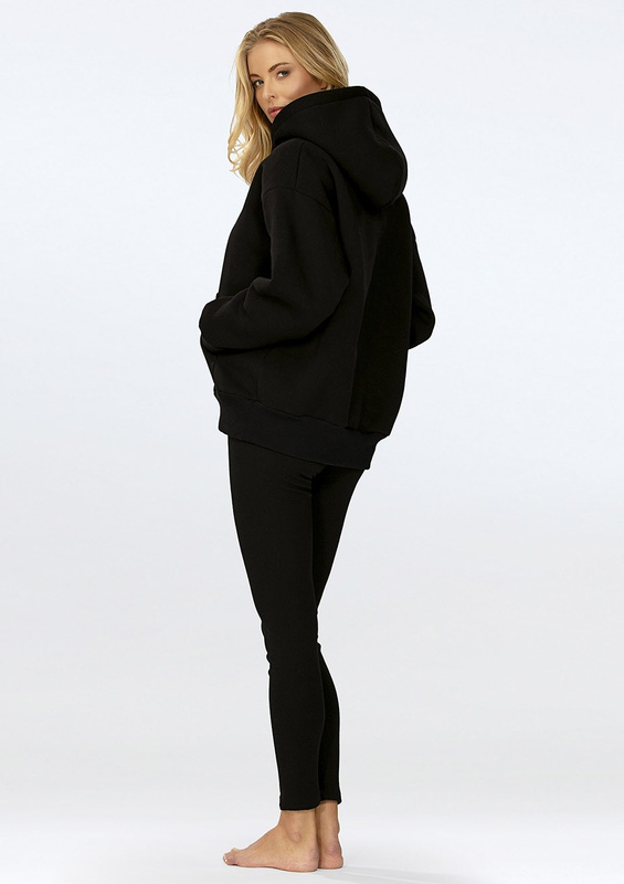 Komplet Oseye - czarny bawełna gruba i prążki - Dkaren