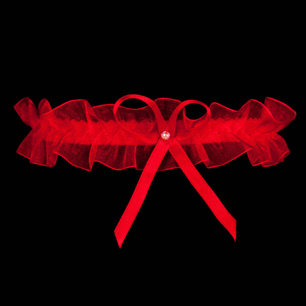 Tiulowa czerwona podwiązna Julimex PW-02 ODESSA