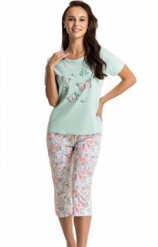 Bawełniana piżama damska w motylki Luna 608