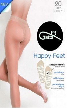 Czarne rajstopy Gatta Happy Feet z przewiewną stopą 