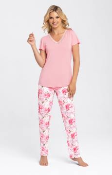 Różowa piżama damska Babella TIFFANY PRINT