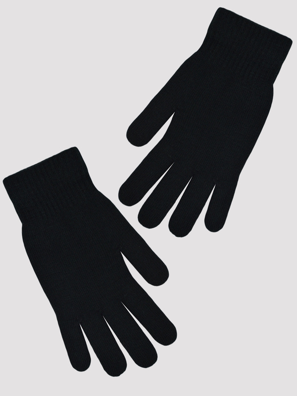 Czarne  rękawiczki damskie z akrylu Noviti RZ001