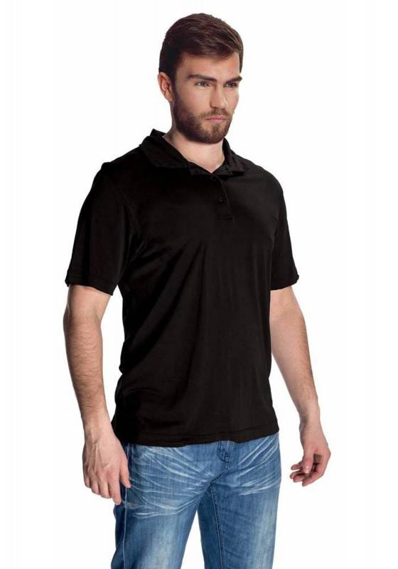 Koszulka męska polo z jedwabiu wiskozowego Mewa 86318