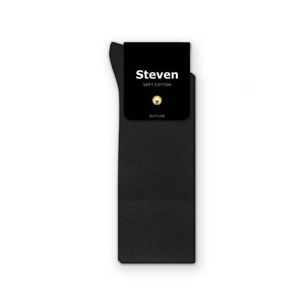 Skarpetki męskie Steven 107 ELEGANT czarne z bezuciskowym ściągaczem