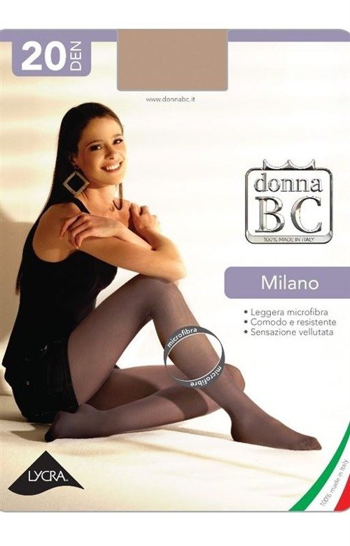 Włoskie rajstopy Donna BC  Milano z cienkiej mikrofibry 20-30 DEN