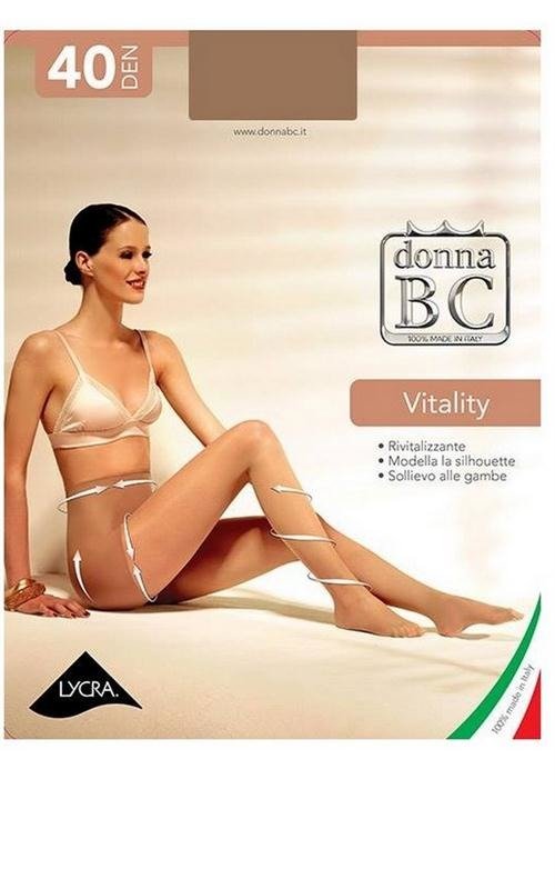 Włoskie rajstopy Donna BC - Vitality 40 den/rewitalizujące, relaksujące
